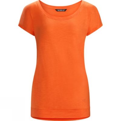 Top Arc'teryx Pembina Manga Corta Mujer - Naranjas - Chile YKO790453